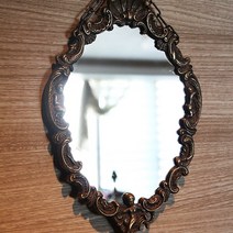 제우스갤러리 이태리 다크브라스 천사 포인트 벽거울 소 앤틱벽거울 공주벽거울, 다크브라스 (상세페이지참고)