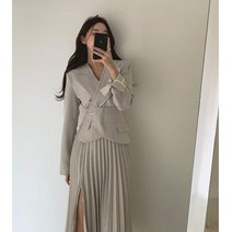 상견례옷차림 돌잔치원피스 투피스 롱원피스 브이넥투피스 플리츠스커트