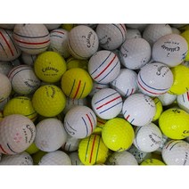 [주영로스트볼] 연습용 캘러웨이 트리플트랙 화이트 엘로우 삼선 ERC 3피스 크롬소프트 4피스 중고골프공 연습장볼 로스트볼 B급 20알, 트리플트랙 화이트B급(20알), 1개, 20개