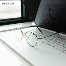 아이쌔즈 블루스크린 차단 얇은 메탈테 원형 안경 BT PCR2