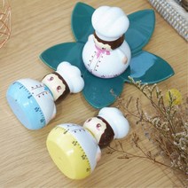 주방 요리수업 태엽쉐프 쿠킹타이머2P 음식점 개업선물 데코소품, 옐로우