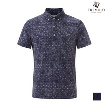 [TREMOLO] INDIGO 타소재 전판 모티브 프린트 티셔츠-TRSASUM3421