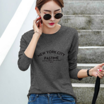 [오늘발송] 스타일아유 new york 프린트 긴팔 티셔츠[AXA6TS035A]