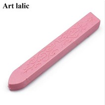 문자각인 금형씰링 왁스 스틱 레트로 인감 스탬프 편지 청첩장 90x10x10mm 빈티지 코드 심지, 14 분홍색