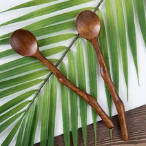 [리빙랩스] 친환경 천연 원목 / 옻칠 수저/ 대추나무 자연 티스푼 16cm, 1개