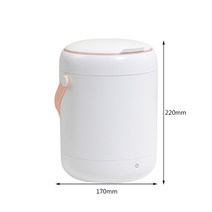 미니 세탁기 휴대용 캠핑 속옷 양말 여행 2.8l 터보 의류 자동 버킷 가전 제품, 우리 백인