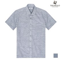 [TREMOLO] 남성 그레이 DOT프린트 남방-TRBNSUM3131