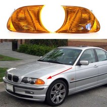 bmw 후미등 테일라이트 63126904307 63126904308 자동차 클리어 사이드 마커 신호 블링커 코너 주차 라이트 램프-BMW E46 3 시리즈 M3 쿠페 1999 ~, YELLOW
