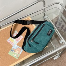 코듀로이 여성 힙색 스몰 캔버스 어깨 Crossbody 가방 2022 화니 팩 패션 전화 가슴