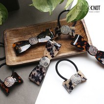 [KNOTXKNOT] 리본앤 큐빅 셀룰로오스 머리핀