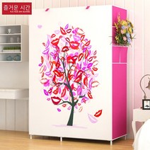 간편 옷장 옷장 폴 보강 옷장 기숙사 접이식 수납장입니다, 목가적 인 롤러 셔터