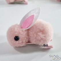 폼폼토끼헤어핀 예쁜헤어핀 색상선택