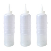 국내생산 업소용 잘라쓰는 소스통 뚜껑 미포함, 3개, 600ml