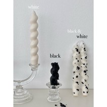 YCC twist taper candle / 융쵸쵸 트위스트 테이퍼 캔들, 블랙, 미르토