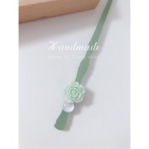 그레이스샵 [나연한복뒤꽂이] 옥색 플라워 비녀 뒤꽂이