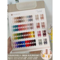 120색 매니큐어 컬러 견본 판넬 네일아트 컬러젤, Veney 60 색상+접착제+컬러 견본