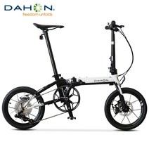 Dahon 다혼 K3plus 16 인치 미니 초경량 가변 속도 디스크 브레이크 접이식 자전거 성인 남녀 자전거 inch 스타일 style, 16인치, 블랙색과 화이트
