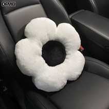 DFMEI.car cushion--쿠션 퍼 싱글 신차용 뒷좌석 쿠션 시트 쿠션, 뽀글이 화이트 허리 쿠션, A0371