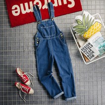 청 청멜빵 점프수트 점프슈트 커버올 커버롤