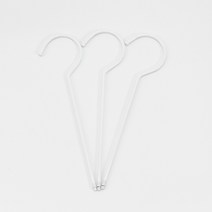 지엔디스플레이 옷가게 의류매장 나무바지걸이 원목옷걸이 물음표 연결고리제작 옷걸이고리 10묶음 옷걸이, 10개, 흰색 15cm