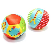 푹신한 딸랑이공 소프트 아기공놀이 백일선물 헝겊볼 청각발달 영유아 말랑, 칼라