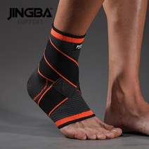 jingba support 1pcs 3d 압축 나일론 발목 지원 보호대 발등인대파열, 주황색 발목 지지대, L-XL