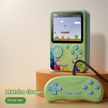 추억의게임 레트로게임기 오락실게임기 Youpin G5 휴대용 게임 장치 500 LD 화면 레트로 onsoToys For hild, 07 Green for two play