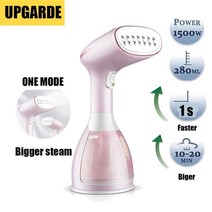핸디형 휴대용 스팀 다리미 steam iron 의류 steamer 헬드 패브릭 여행, 협력사, 801-핑크