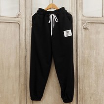 배기 패치 포인트 9부 밴딩 소세지 트레이닝 조거팬츠