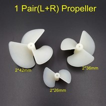 DC 모터 1 pair 26mm 28mm 36mm 42mm diy model ship power boat threeleaf, 2x42mm