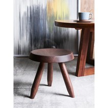 Tabouret Stool 카시나 523 타부렛 버거 원목 스탭 장식 스툴 간이 의자, [호두색] 높이 28cm