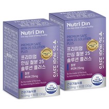 뉴트리딘 프리미엄 안심 철분 25 솔루션 플러스 2개입, 60정, 2개