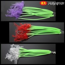 무라사메 아가미 갈치채비/갈치바늘(2호/3호)/장축광튜브(7cm/15cm)/아가미실 갈치낚시, 2호, 핑크-15cm, 레드