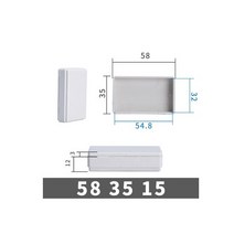 미들타워케이스 컴퓨터케이스 데스크상의케이스 200X120X75mm 접속 상자 방수 방진 IP65 ABS 플라스틱 범용 전기 프로젝트 인클로저 고정 귀가 있는 검정색, 58X35X15