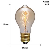 PLA필라멘트 3D 프린터 TPU PCL PETG 3D펜 프린터 레진 저온 레트로 에디슨 전구 e27 220v 40w st64 g80 g95 g125 ampoule 빈티지 홈, a19 스피라이 220v