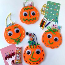 맘아트 DIY 펠트 호박 주머니 만들기 4개 키트 캔디백, 단품