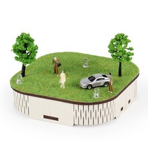 퍼즐피플 3D 영공방 건축물 입체퍼즐모형, 3D목재 LED 무드등 디오라마 세트(소), 조립판 1장 외p