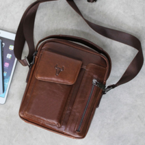 가방쟁이 블루마운트 남성 소가죽 데일리 미니 크로스백 BM_3016