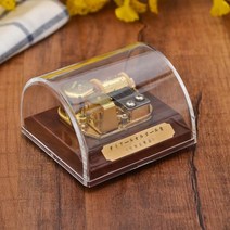 앤틱 레트로 스타일 투명 아크릴 오르골 천공의성 라퓨타 생일축하 노래 오르골, 엘리제를 위하여