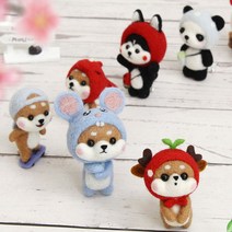 양모 니들펠트 세트 만들기 DIY 양모펠트, 24.다람쥐