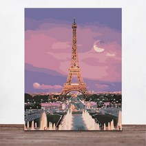 위메이크 페인팅 DIY 명화그리기 핑크빛 에펠탑 40x50