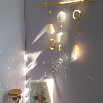 그라제핸즈 자개모빌 썬캐쳐 살구 월행잉, 일자목봉