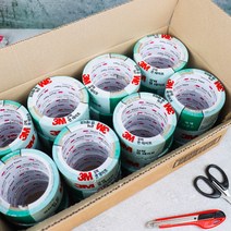 3M 강력 면 테이프 (녹색) 청테이프 x 24개 업소용 포장 박스, 단품
