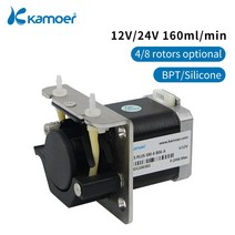 소형 수중 모터 Kamoer-12V/24V KCS 플러스 연동 워터 펌프 스테퍼 모터 및 실리콘/BPT 튜브 지원 자체, 03 12V-8 Rollers_02 S06