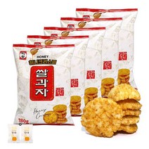 미왕 허니크리스피 쌀과자(180g) x 5봉(+밀크츄 2개), 180g, 5봉