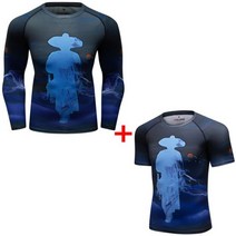 Muay빠른 건조 발진 가드 티셔츠 남성용 러쉬 복싱 압축 저지 킥복싱 타이트 MMA 파이트웨어, Asian sizes L, 5