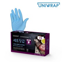 유니랩 니트릴 장갑 블루 M, 100개입, 1개, 중(M)
