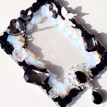 데코덴 레진 탑꾸 체인줄 chain DIY 재료 탑로더 꾸미기 부자재, D.블랙 코어체인(4.5mm)  - 50cm