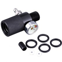 Air Adjusting Regulator Valve With Pressure Gauge And In-Line Oil Water Trap Filter Separator For Sp, 01 black