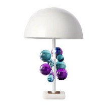 북유럽 골드 단 스탠드 조나단 애들러 버블크리스탈 미드센츄리모던 무드등 인테리어 조명, 스몰 화이트 후드(8볼) D30x52CM + 버튼